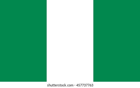 Nigeria flag isolated vector in official colors and Proportion Correctly.