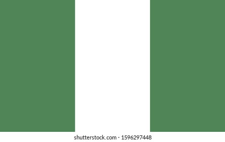 Nigeria flag national African flat icon, Africa illustration vector 