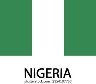Vector de bandera nacional de Nigeria