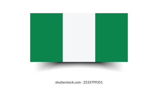 Nigeria flag official colors and proportion digital vector illustration