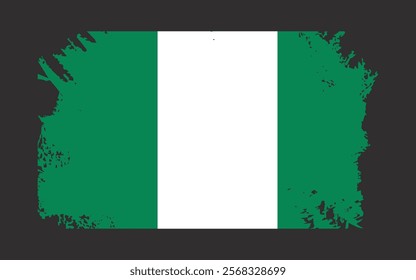 Nigeria flag, official colors and proportion correctly. National Nigeria flag. Vector illustration.