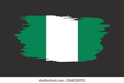 Nigeria flag, official colors and proportion correctly. National Nigeria flag. Vector illustration.