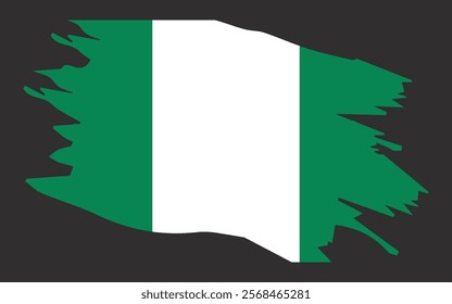  Nigeria flag, official colors and proportion correctly. National Nigeria flag. Vector illustration