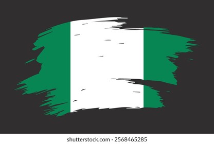  Nigeria flag, official colors and proportion correctly. National Nigeria flag. Vector illustration