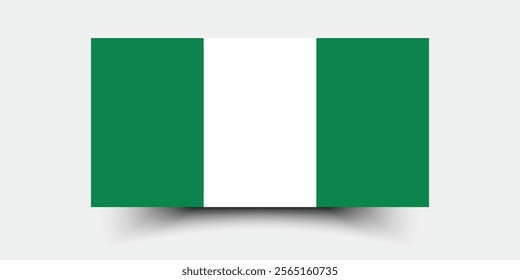 Nigeria flag official size and color standards vector illustration