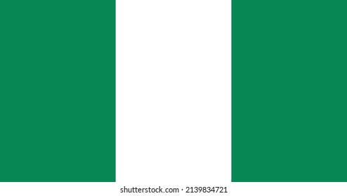 Nigeria flag with original RGB color vector illustration design