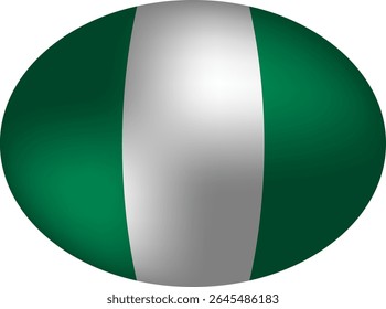 Bandeira da Nigéria - Símbolo Nacional em Forma de Oval, Esfera e Ovo