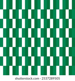 Diseño de patrón de bandera de Nigeria. Fondo verde y blanco. Ilustración vectorial