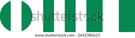 
Nigeria flag PNG vector. Nigeria square and round icon isolated on transparent PNG background. Nigeria flag icon.

