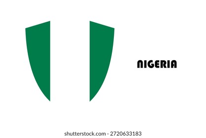 Bandera de Nigeria en forma de escudo (insignia)