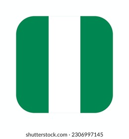 Nigeria flag simple illustration for independence day or election
