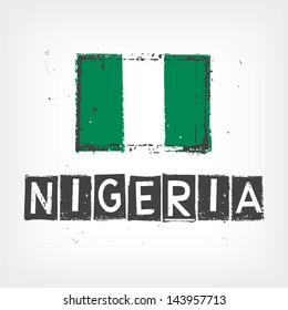 Nigeria flag stylized