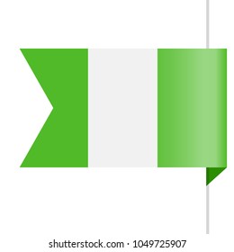 Nigeria Flag Vector Bookmark Icon - Illustration