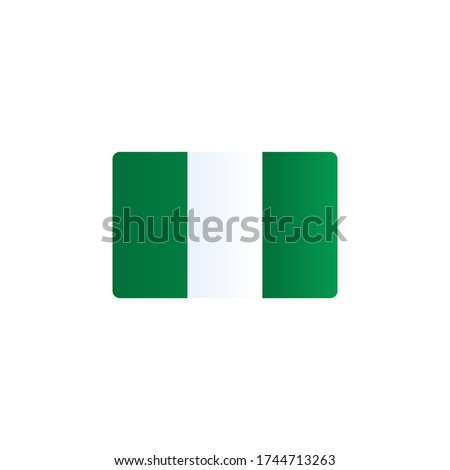nigeria flag vector. country flag isolated on white background