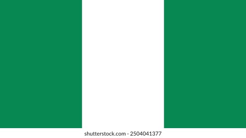 Nigeria flag vector design and illustration best flag ever