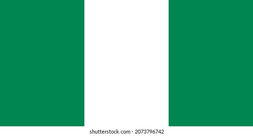 Nigeria flag vector for designer.