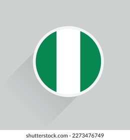 Icono del vector de bandera de Nigeria 3d, Día de la independencia de Nigeria