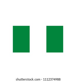 Nigeria flag vector icon isolated