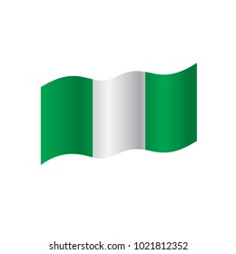 Nigeria flag, vector illustration