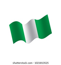 Nigeria flag, vector illustration