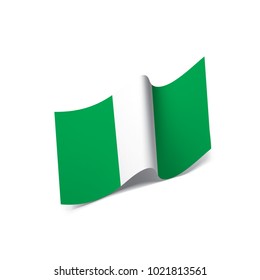 Nigeria flag, vector illustration
