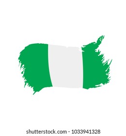 Nigeria flag, vector illustration