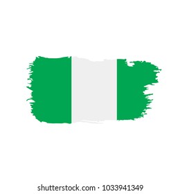 Nigeria flag, vector illustration