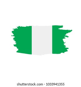 Nigeria flag, vector illustration