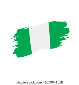 Nigeria flag, vector illustration