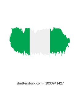 Nigeria flag, vector illustration
