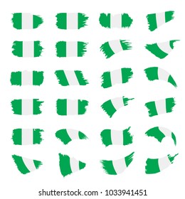 Nigeria flag, vector illustration