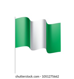 Nigeria flag, vector illustration