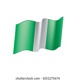 Nigeria flag, vector illustration