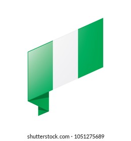 Nigeria flag, vector illustration