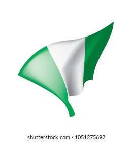 Nigeria flag, vector illustration