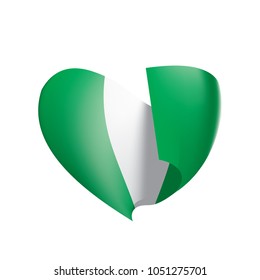 Nigeria flag, vector illustration