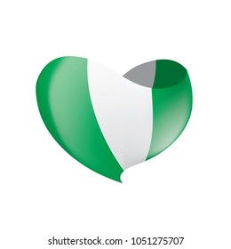 Nigeria flag, vector illustration