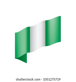 Nigeria flag, vector illustration