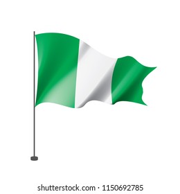 Nigeria flag, vector illustration