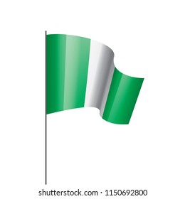 Nigeria flag, vector illustration