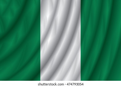 Nigeria flag vector illustration.