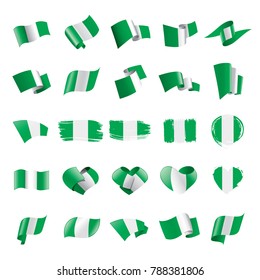 Nigeria flag, vector illustration