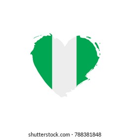 Nigeria flag, vector illustration