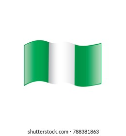 Nigeria flag, vector illustration