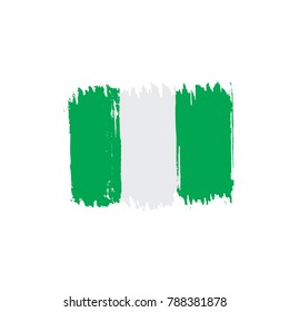 Nigeria flag, vector illustration