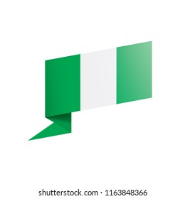 Nigeria flag, vector illustration on a white background.