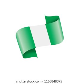 Nigeria flag, vector illustration on a white background.
