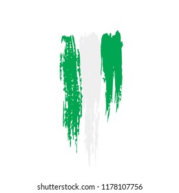 Nigeria flag, vector illustration on a white background
