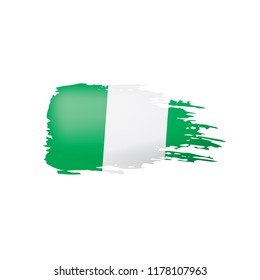 Nigeria flag, vector illustration on a white background