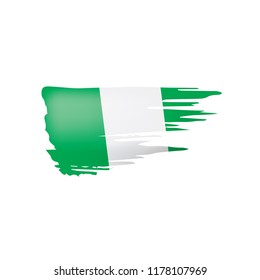 Nigeria flag, vector illustration on a white background